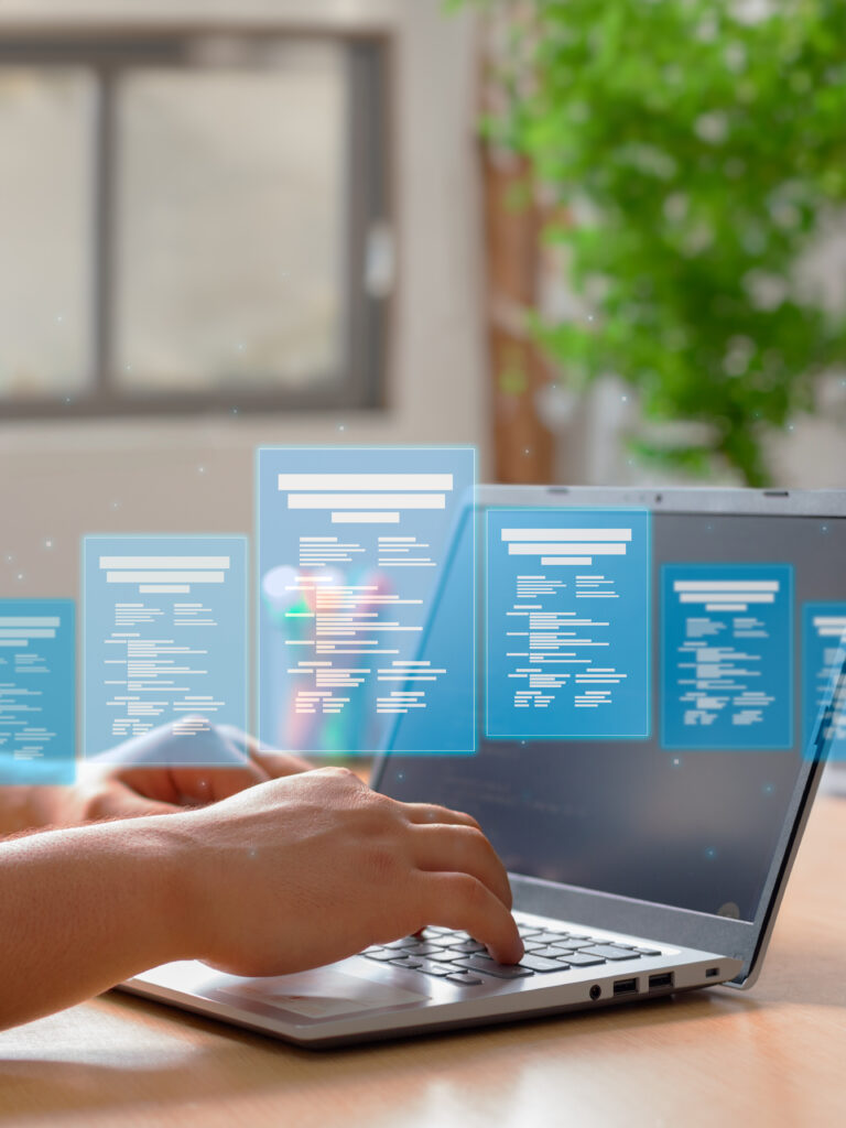 SEO specialist adding schema markup on home service business website

